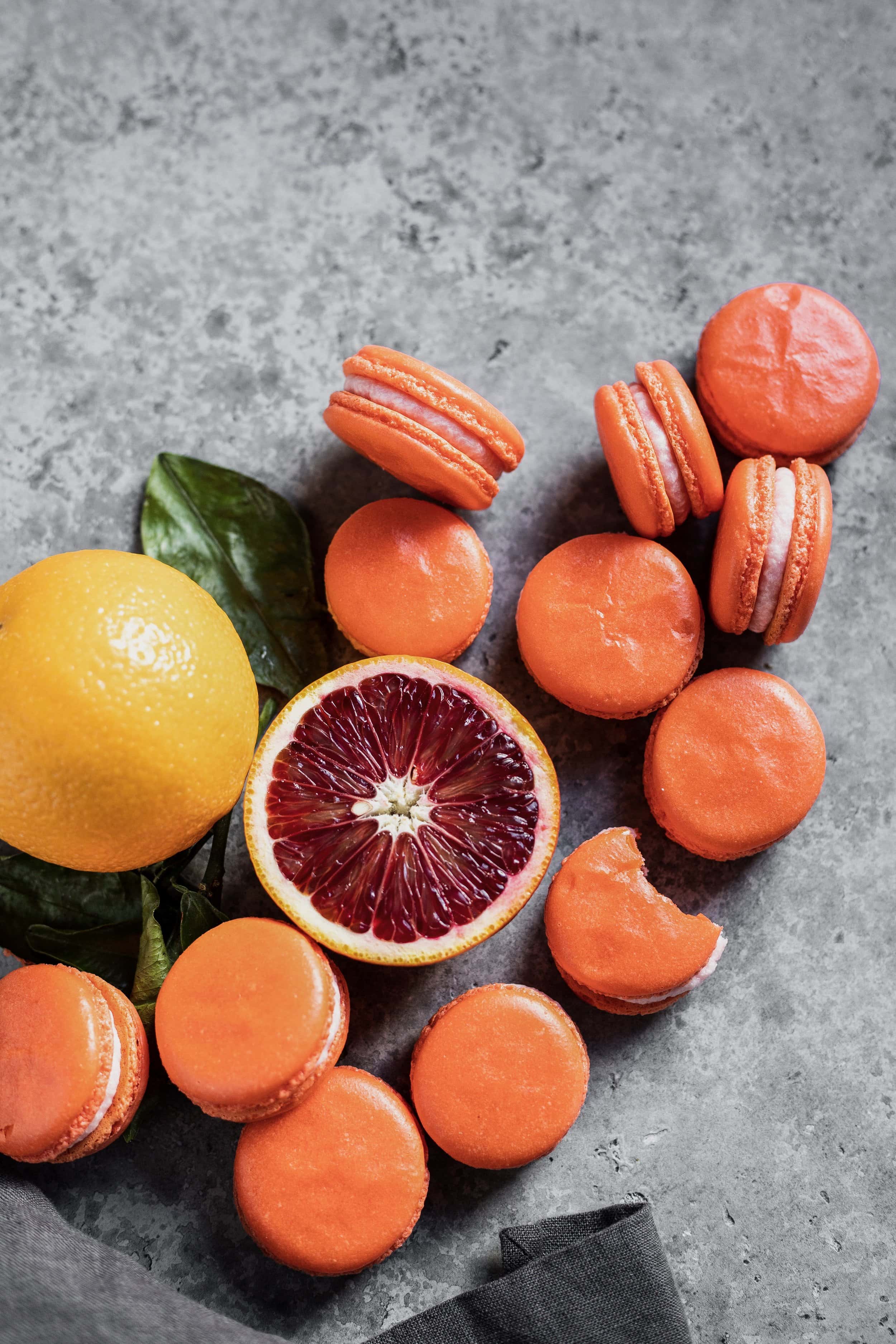 Blood Orange Macarons – MikeBakesNYC