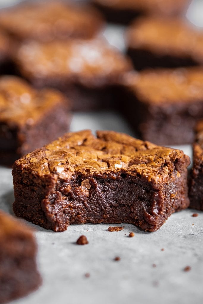 One-Bowl Salted Fudge Brownies - Last Ingredient