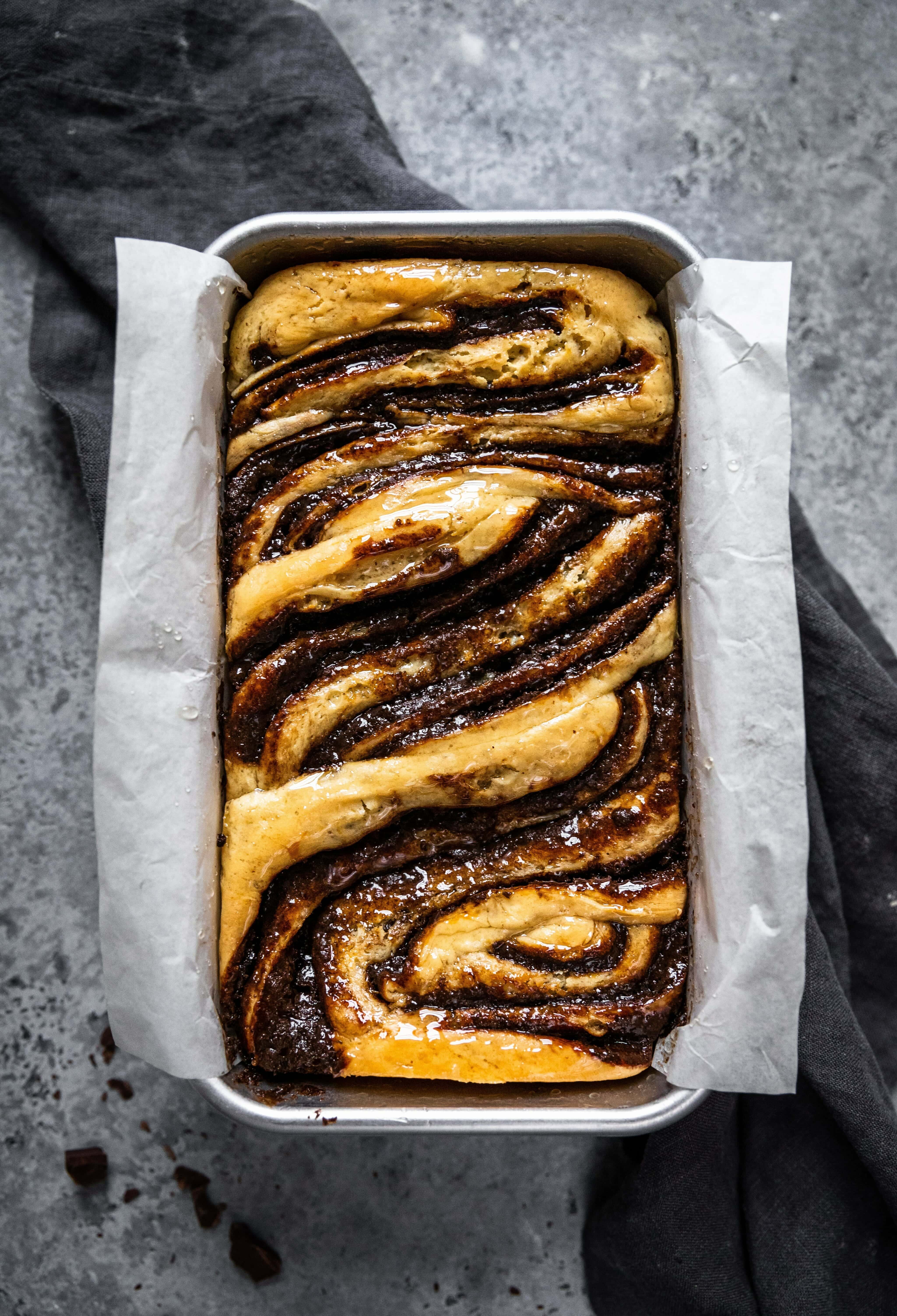 Dark Chocolate Tahini Swirl Bundt Cake - Soom Foods