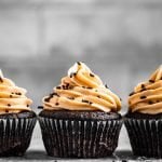 Small Batch Chocolate Cupcakes with Peanut Butter Buttercream Frosting