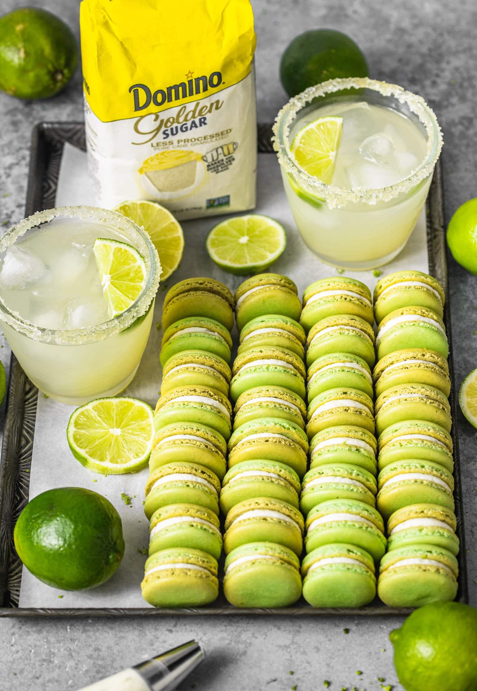 Margarita Macarons with Tequila Lime Buttercream