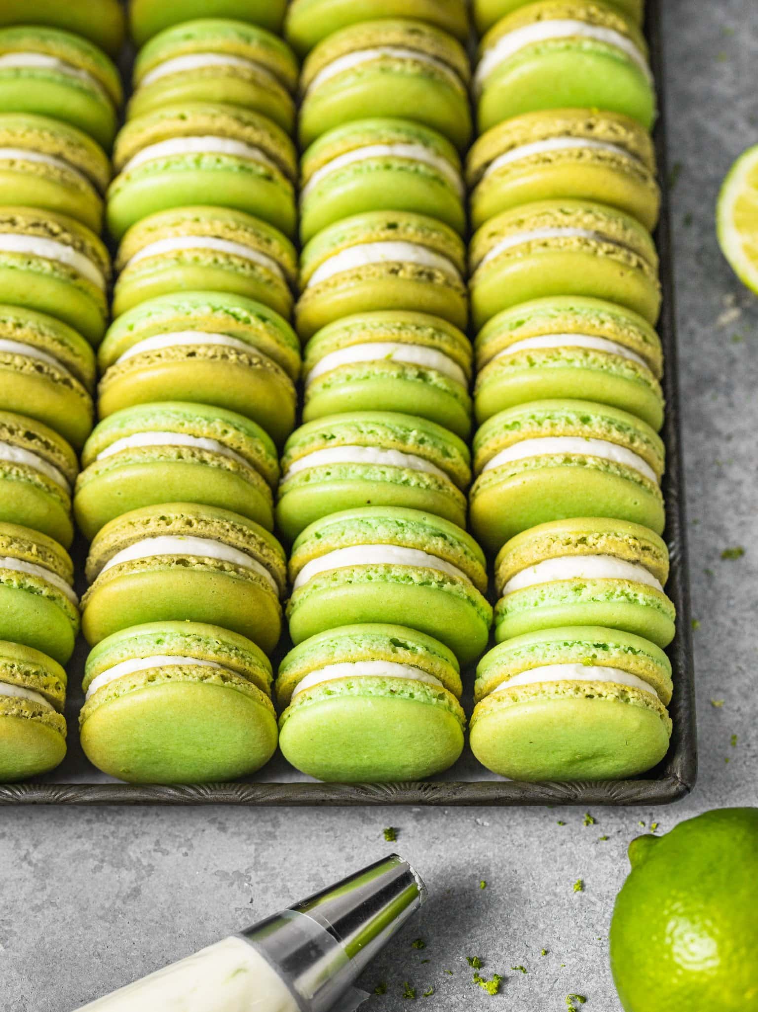 Margarita Macarons with Tequila Lime Buttercream