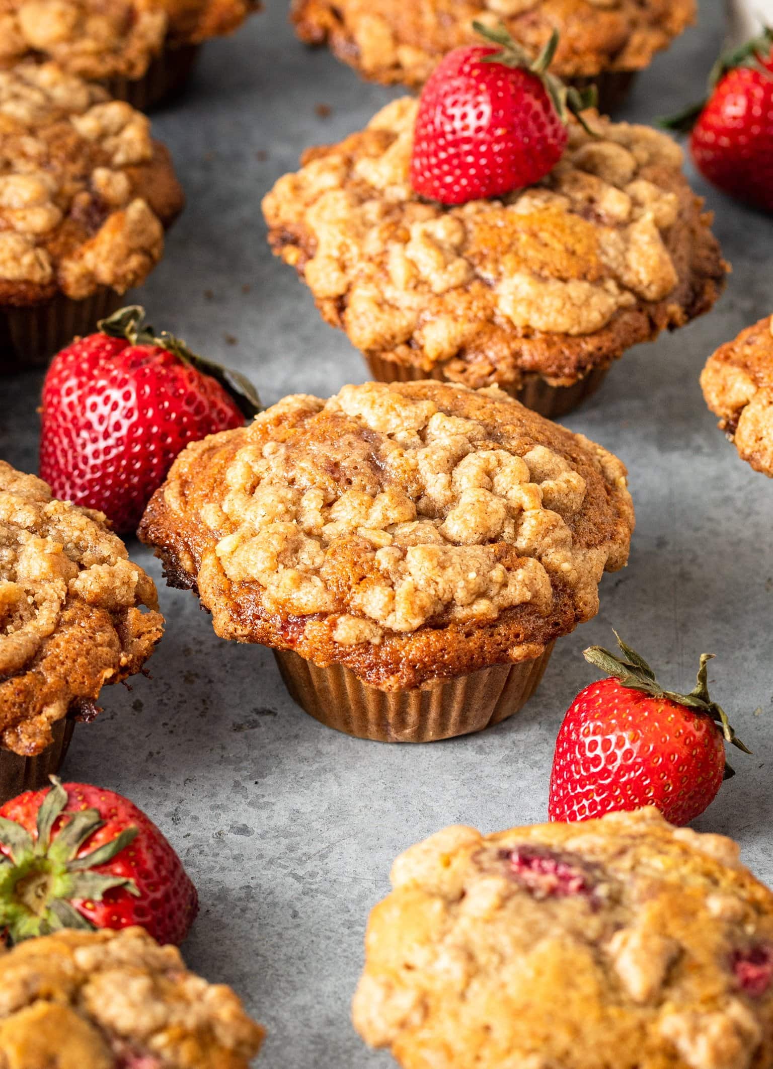 Strawberry Swirl Coffee Cake Muffins