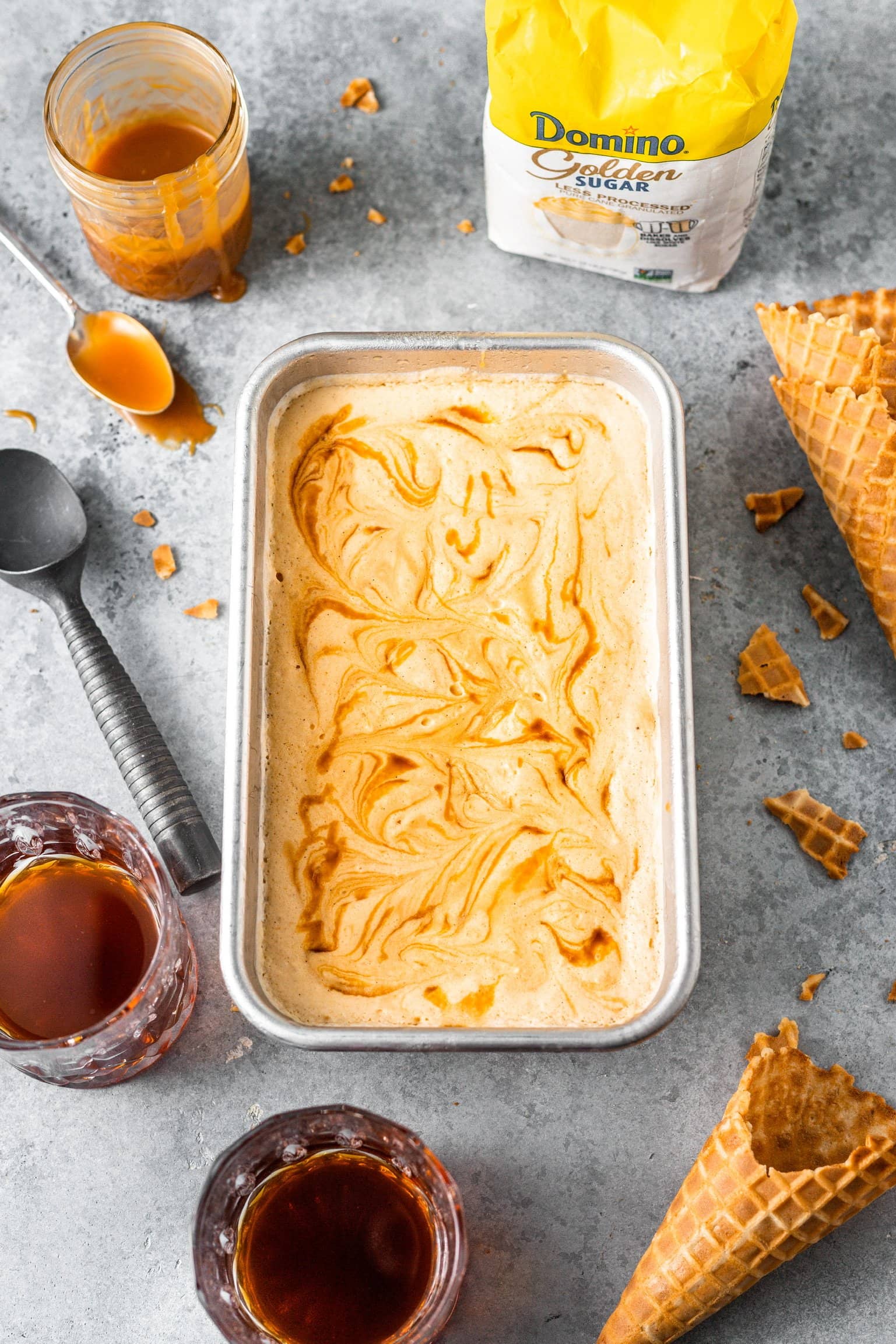 No Churn Bourbon Salted Caramel Ice Cream