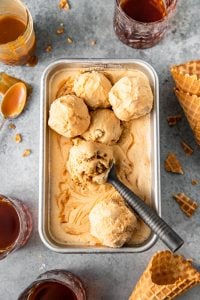 No Churn Bourbon Salted Caramel Ice Cream