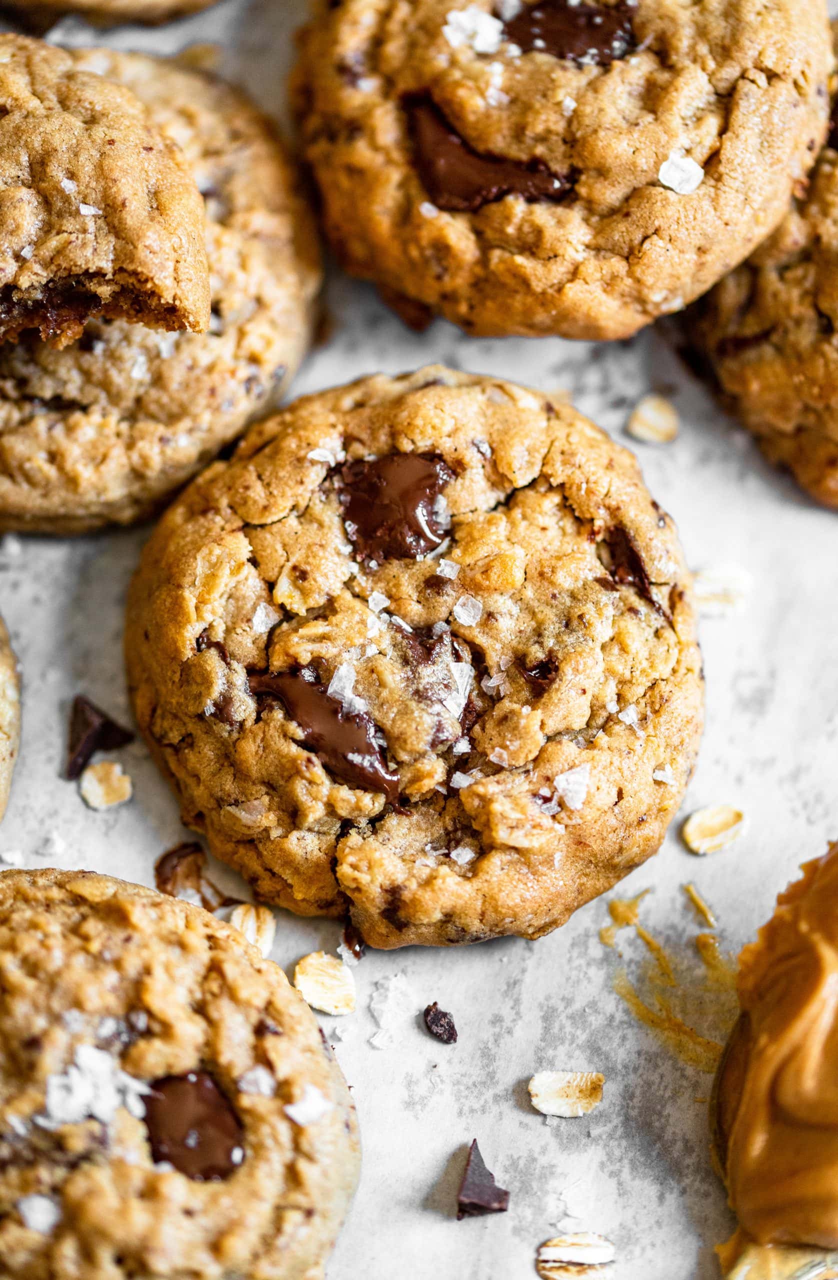 Peanut Butter Chocolate Chunk Oatmeal Cookies MikeBakesNYC