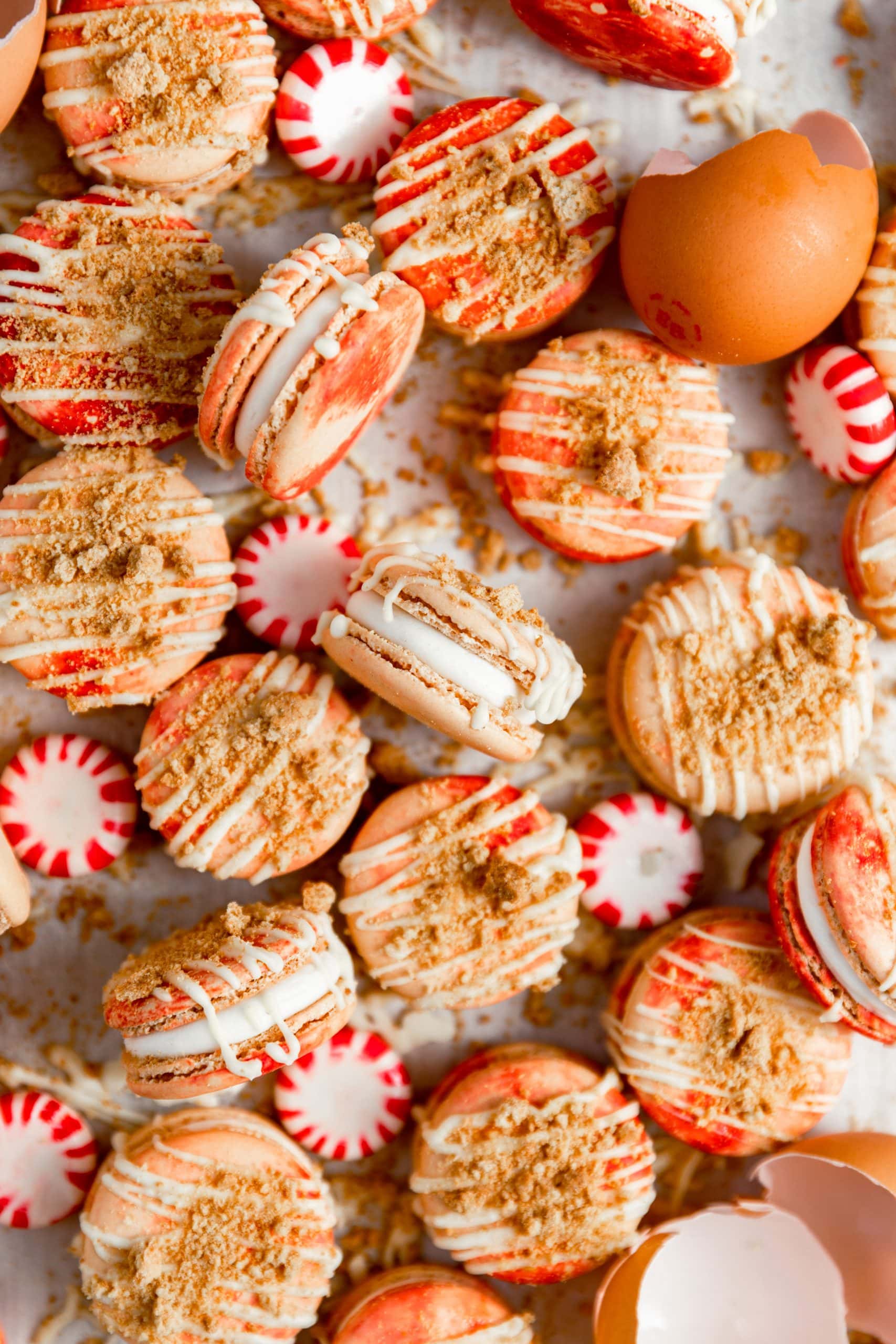Peppermint Cheesecake Macarons