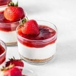 No Bake Strawberry Cheesecake Jars