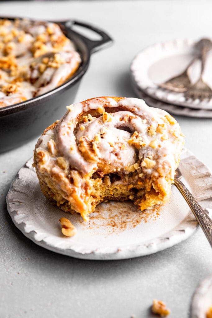 Cast Iron Cinnamon Rolls￼￼ - The Carrot Seed Kitchen Co