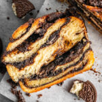 slice of Cookies n Cream Babka